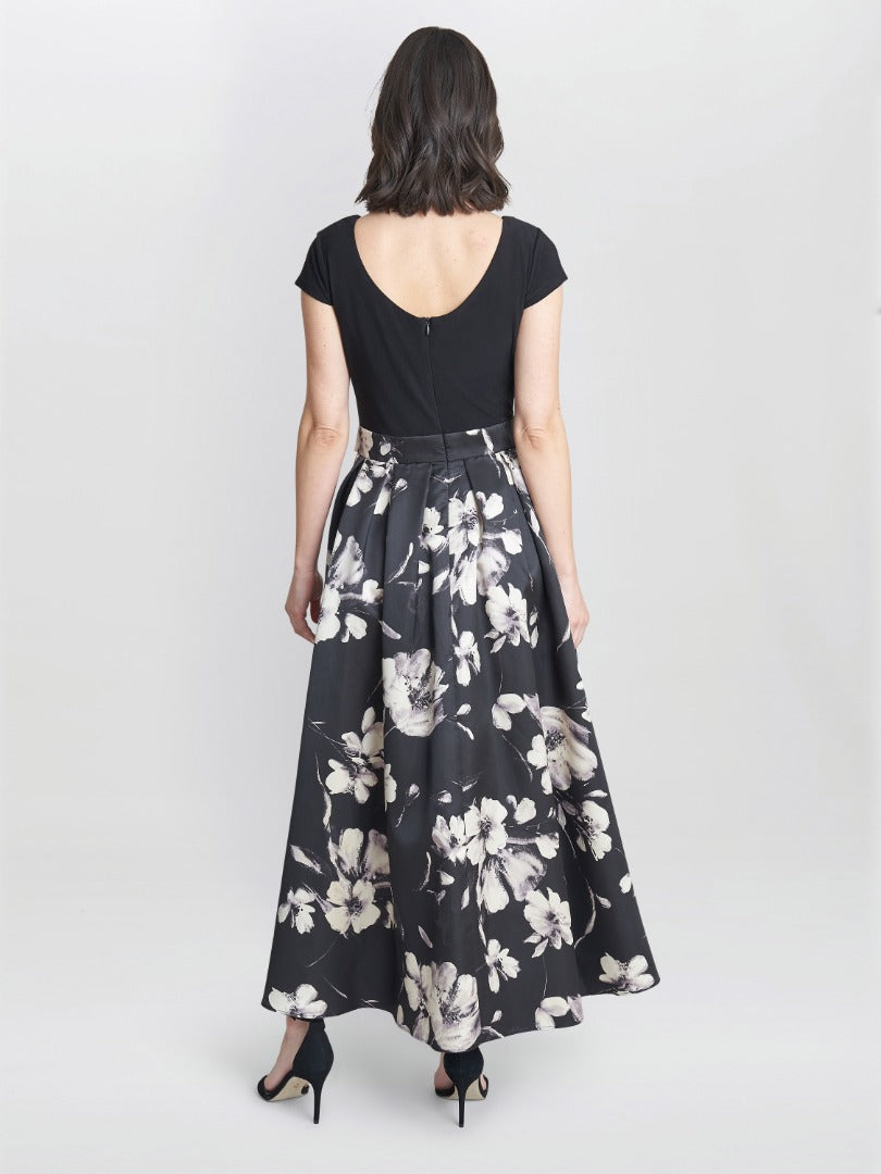  Colleen Jersey And Jacquard Printed Dress