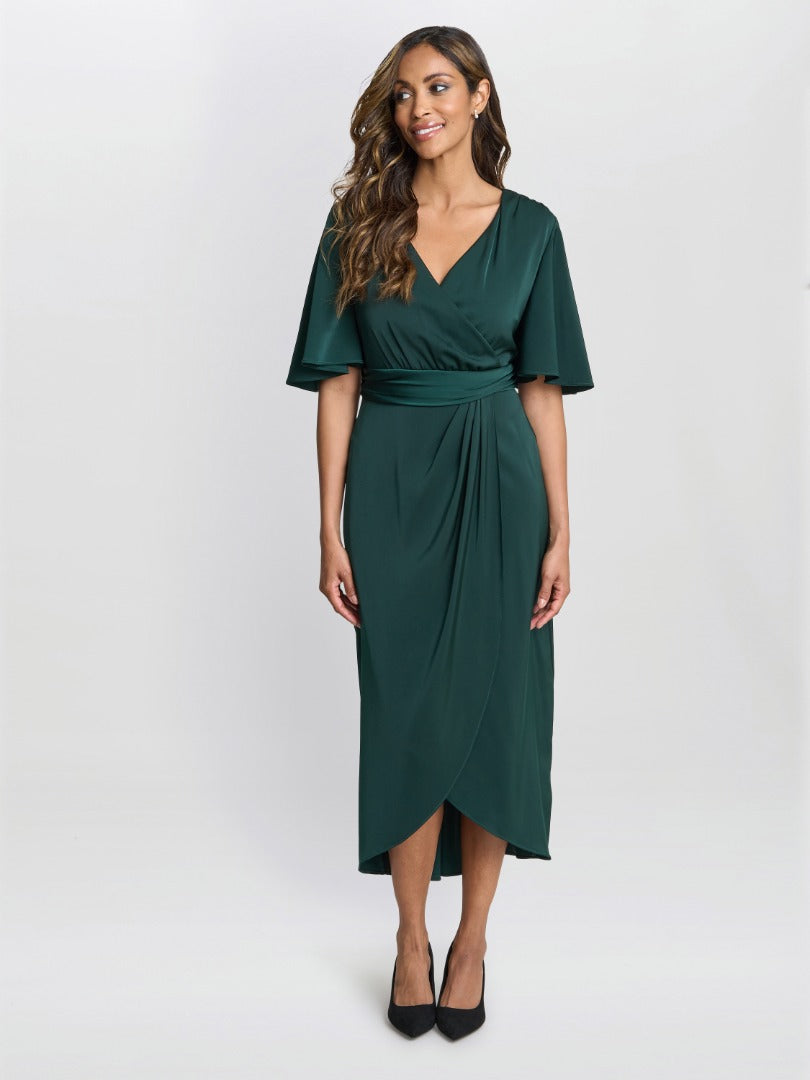  Misha V Neck Midi Dress