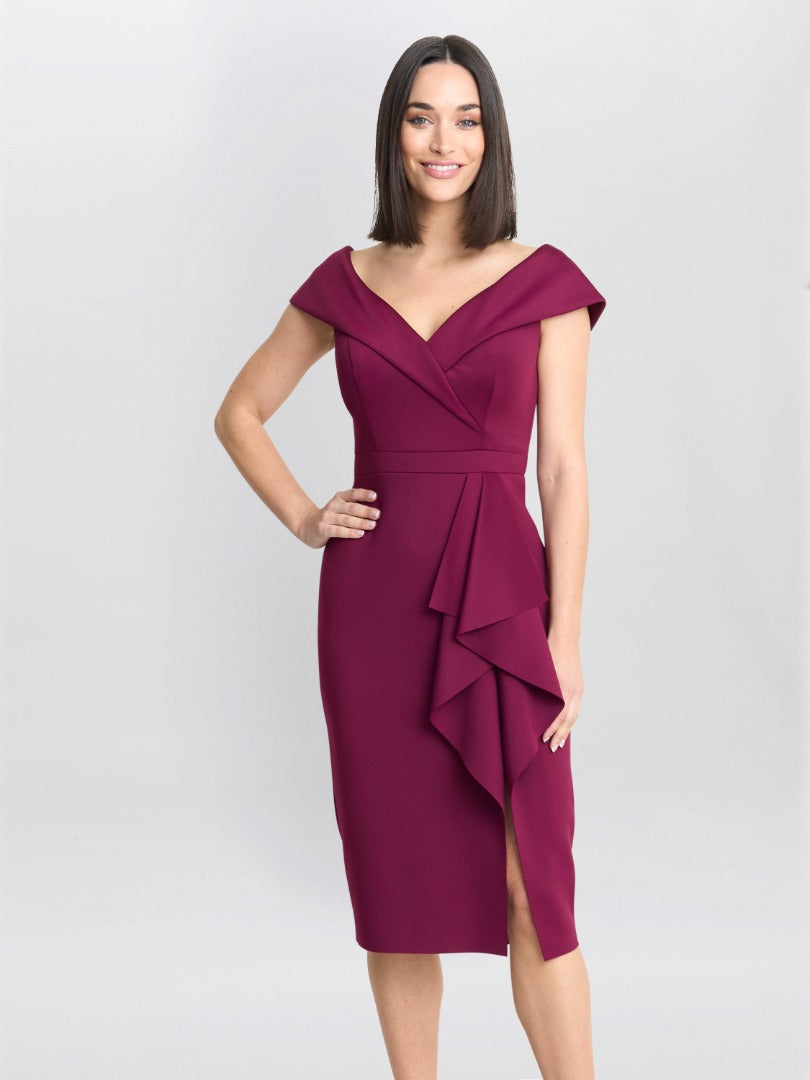  Miranda Ruffled Off The Shoulder Dress